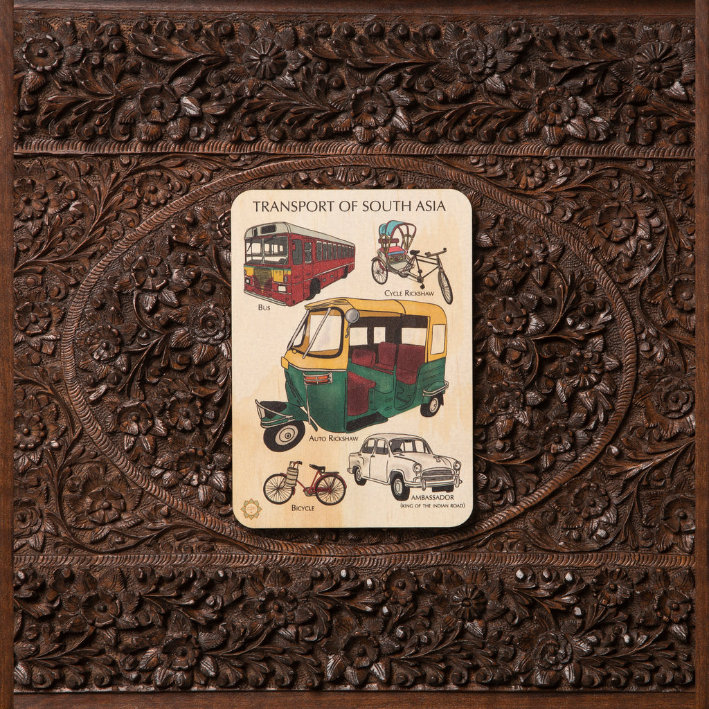 Transport of South Asia Timber Tile + Matching Colour In Card