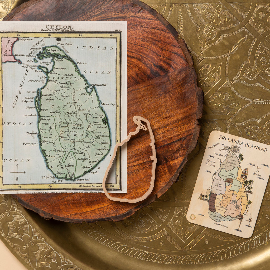 Sri Lanka (Ilankai, Eelam) Country Sensory Pack - Eco Cutter™, Timber Tile, And Colour In Card